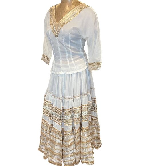 VTG 50s 60s Patio Skirt Set Alpha Sportswear 12 Rickrac Trim #60M - Picture 4 of 9